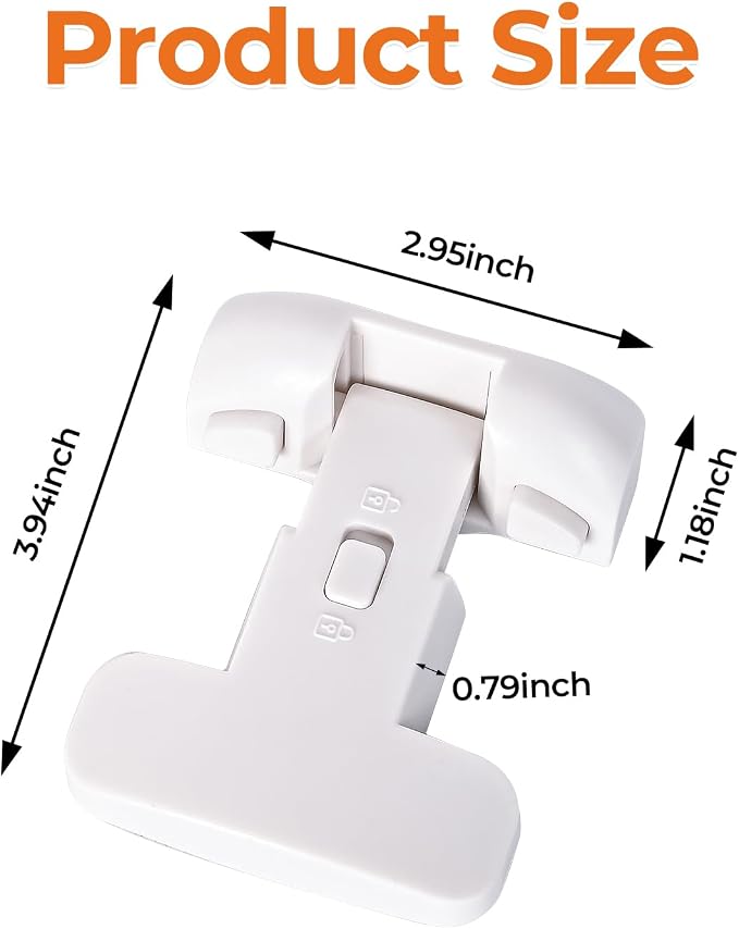 Refrigerator Fridge Door Lock for Kids Child Safety Locks for Doors Freezer Door Lock Easy to Install Keep Door Closed Child Proof Refrigerator，Freezer Door Lock 2 Pack, White