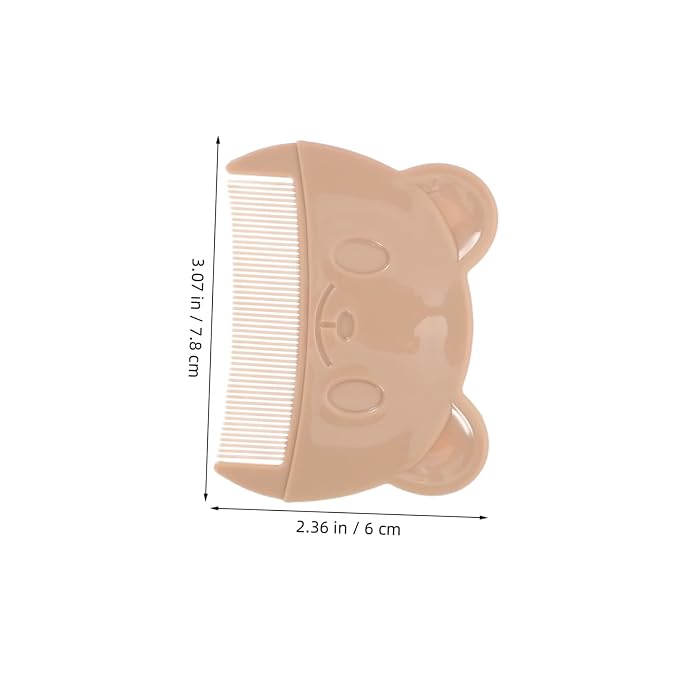 WOONEKY 9pcs Comb Set for Cradle Cap and Newborn Hair, Bear-shaped Scalp Brushes, Plastic Hair Combs and Boys Bath and Shower Care