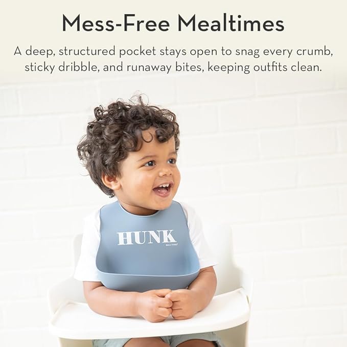Bella Tunno Wonder Bib - Adjustable Silicone Baby Bibs for Girls, Durable and Waterproof BPA Free Silicone, Taco Bell