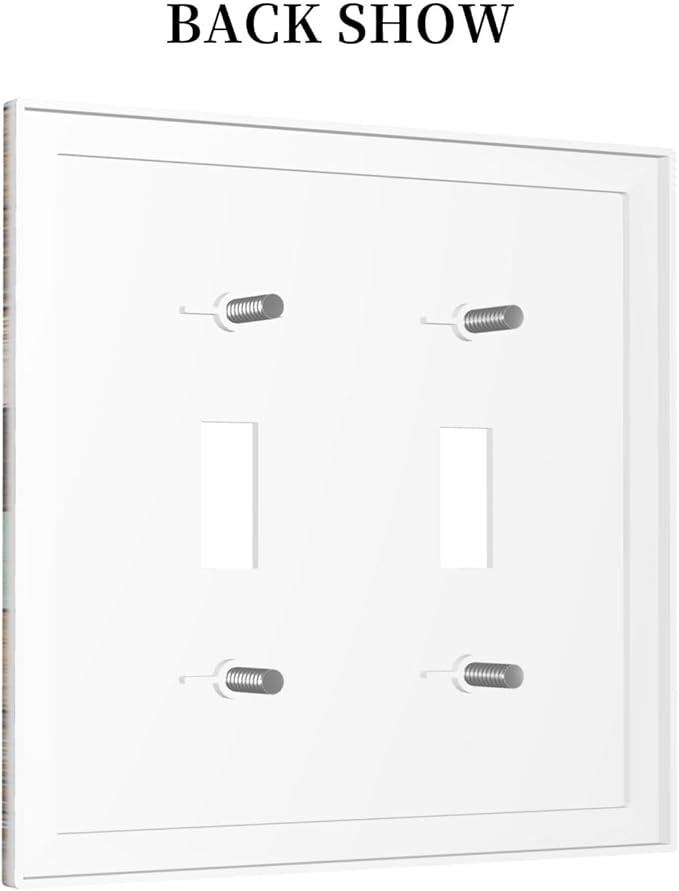 Timeworn Marine Weathered Wood Rustic Nautical Anchor Decorative Switch Plates 2 Gang Double Toggle Outlet Light Switch Cover Wall Plate Electrical Faceplate for Farmhouse Home Decor