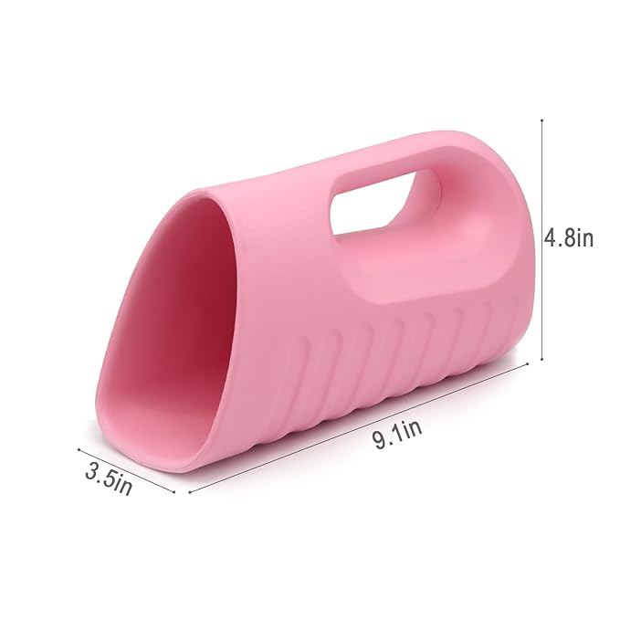 Babylush Baby Bath Rinse Cup & Rinser – 1000ml Soft EVA, 0.3lb Lightweight, BPA-Free Bath Water Pourer, Baby Bath Pitcher, Shower Cup for Kids(Pink)