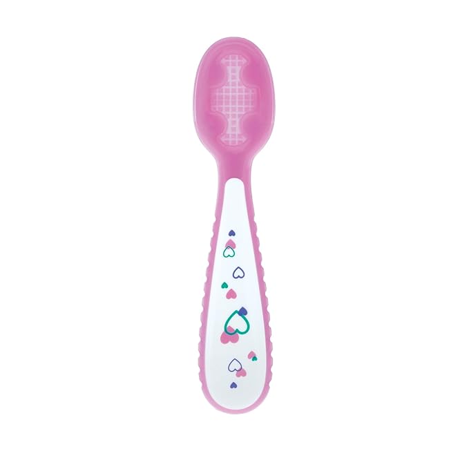 Nuby Baby's First Spoons Set - (3-Pack) Feeding Utensils for Babies - 6+ Months - Hearts