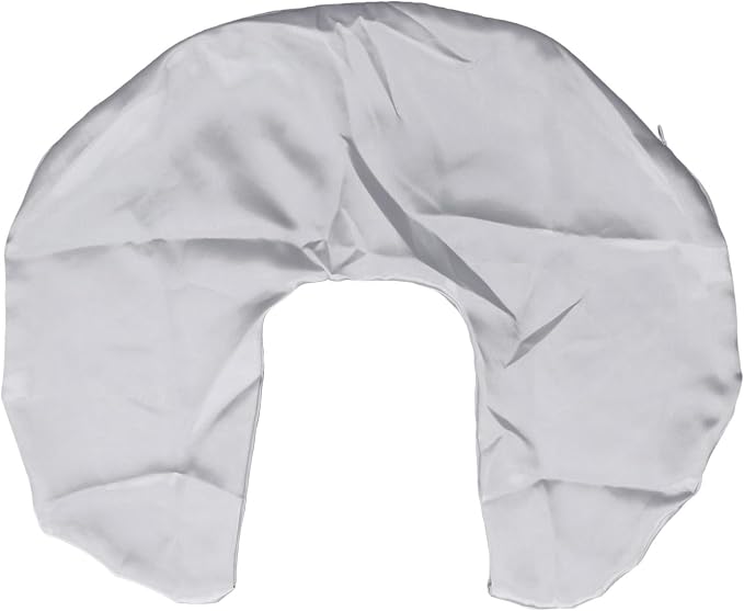 Soft Satin Nursing Pillow Cover, Skin Friendly, Washable, Breathable, Breastfeeding Pillow Slipcover Compatible for Feeding and Newborn Care (Grey)