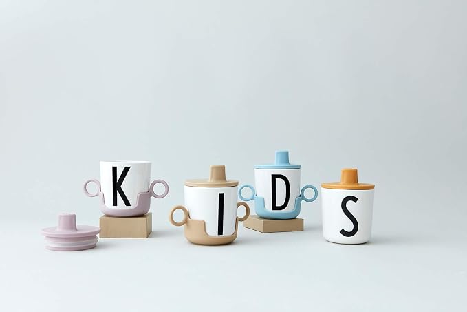 Design Letters Handles for Sippy Cups Designed in Denmark| Toddler Learning Cup's Handle BPA/BPS Free 17g | Training Cup Handle Dishwasher Safe, Easy Grip for Baby Cup | Self Feeding Training Handles