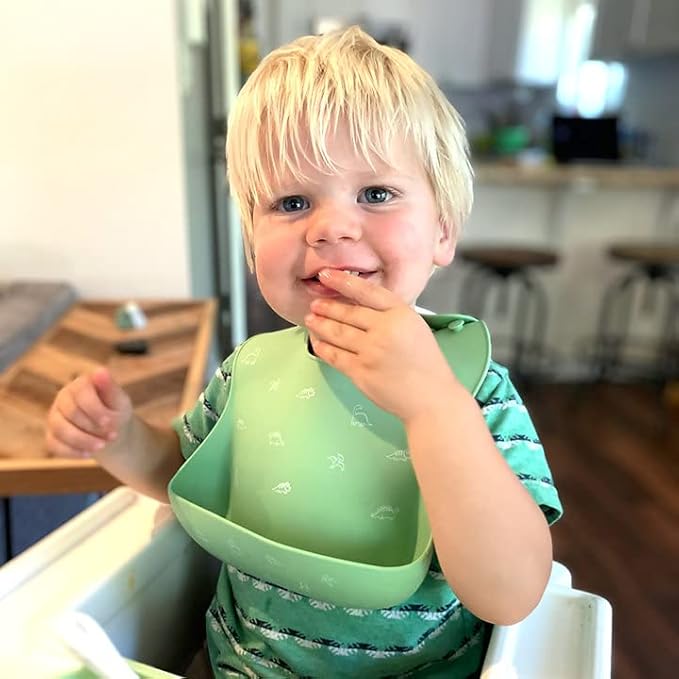 Silicone Baby Bibs Adjustable Fit Baby Bib Waterproof Bibs Baby Eating Supplies Feeding Supplies