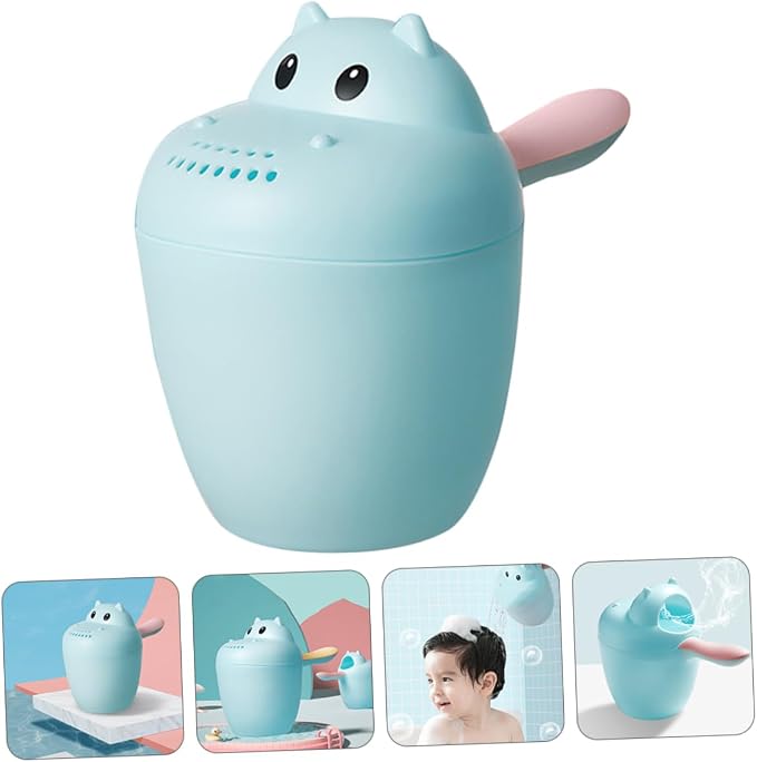 FOMIYES Bath Rinse Cup Multi-functional Animal Design Easy-grip Handle Durable Material Controlled Water Flow for Shower and Hair Washing