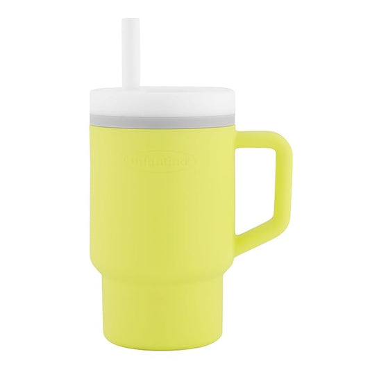 Infantino My 1st Tumbler,Silicone Sippy Cup with Straw & Handle,Spill-Resistant Baby Cup for On-the-Go,BPA-Free Transition Bottle,Citrus,(Pack of 6)