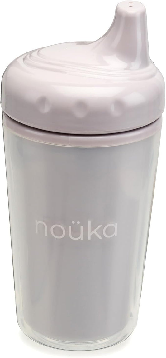 nouka Insulated and Non-Spill Sippy Cup | Leak Proof and Easy Grip | Keeps Drinks Hot or Cold | Bloom