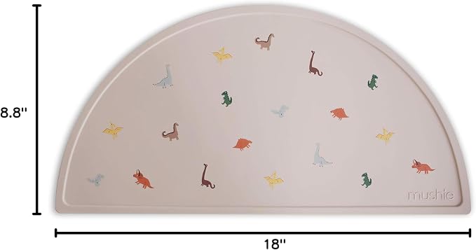mushie Silicone Placemat for Kids | BPA-Free Non-Slip Design (Dinosaurs)