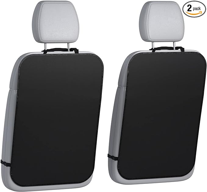 lebogner Back Seat Cover for Kids, 2 Pack X-Large Waterproof Kick Mats Backseat Protector, Durable Car Seat Back Protectors for Vehicles to Protect from Dirt, Mud & Scratches, Fits Most SUVs and Vans