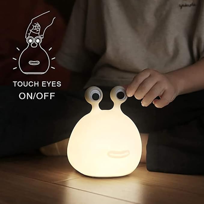 Slug Night Light,Silicone lamp for Kids,USB Rechargeable Cute Animal Lamps Timer Setting Safe Bedside Lamp Portable LED Lamps for Breastfeeding Dorm Room Decor for Christmas Gift