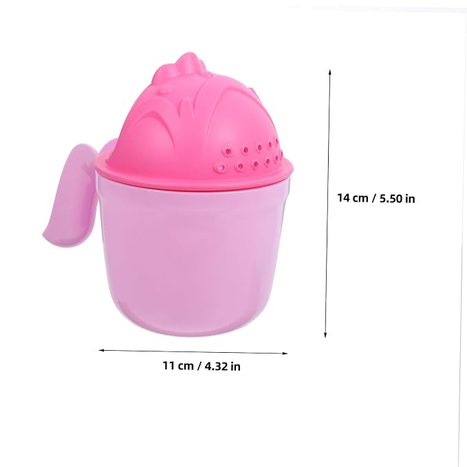 BESPORTBLE 2pcs Baby Bath Rinse Cup Set for Kids Tear-Free Shampoo Rinser for Baby Bathing Soft Lightweight Plastic Shower Cup for Boys and Girls