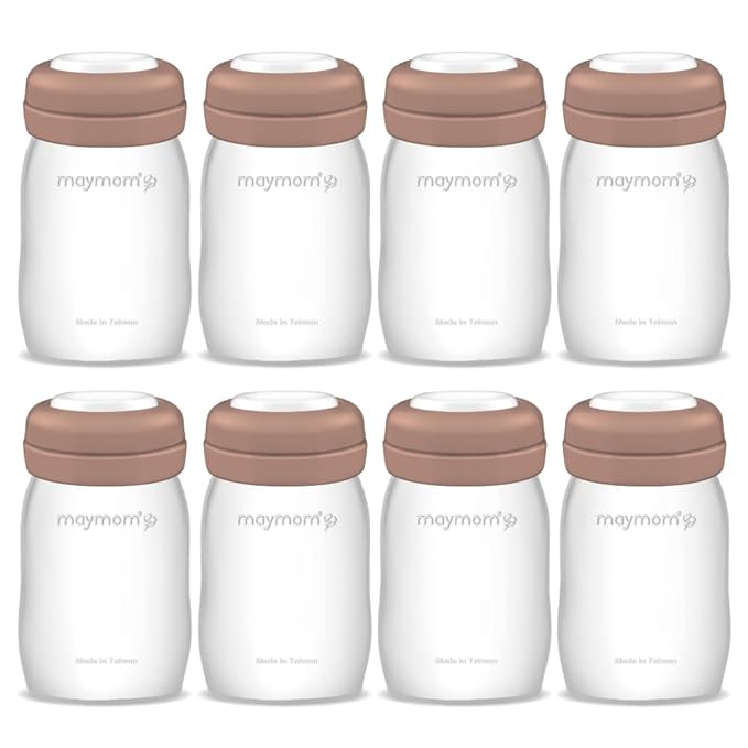 Maymom Wide Neck Breastmilk Collection n Storage Bottle 5.4 oz; Re-markable SureSeal Disc. Fits Spectra S2 Spectra S1 9 Plus.