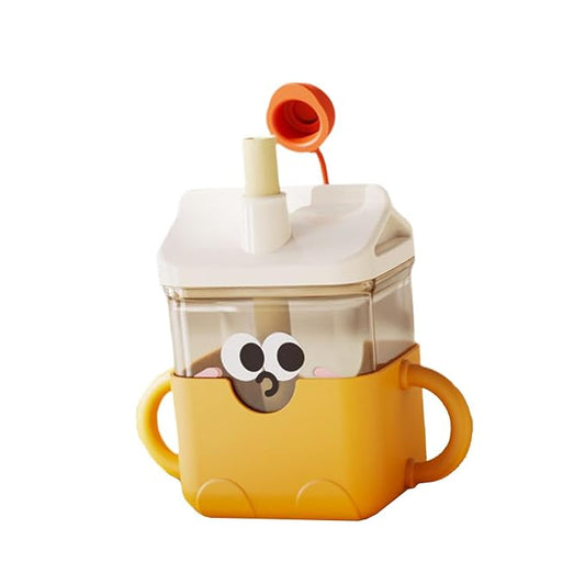 Baby Sippy Cup with Double Handles for Water And Food Grade Use 10 Oz for Boys Girls 12 Months+, Yellow
