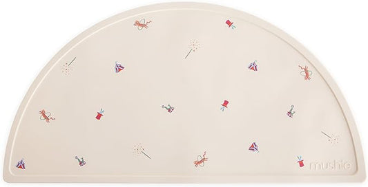 mushie Silicone Placemat for Kids | BPA-Free Non-Slip Design (Circus)