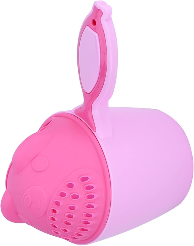 ViaGasaFamido Baby Shampoo Rinse Cup, Bear Shape Bath Rinser, Green, PP Material, 8.27x4.21x5.91 Inch, for Kids 6 Months and Up
