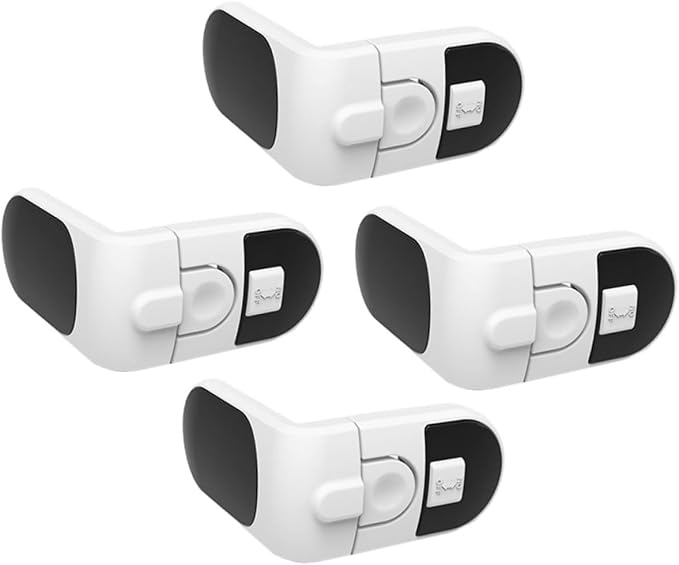 Abaodam 12pcs Boy Girl Safety Locks for Cupboards Fridge Locks Material Easy to Install Prevent Finger Trapping