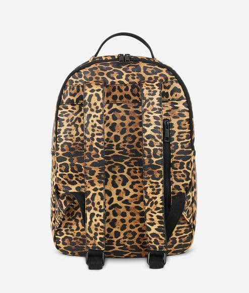 FAWN DESIGN Diaper Bag Backpack with Changing Pad, Faux Leather Leopard Backpack Diaper Bag with 4 Interior and 2 Exterior Pockets, Padded and Adjustable Straps for All Day Comfort, 15.5x11x5 inches