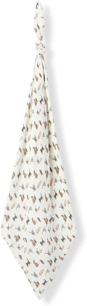 Milkbarn Baby Swaddle Blanket - Soft & Gentle 100% GOTS-Certified Organic Cotton - Nursery Swaddling Blankets for Boys and Girls, Cat