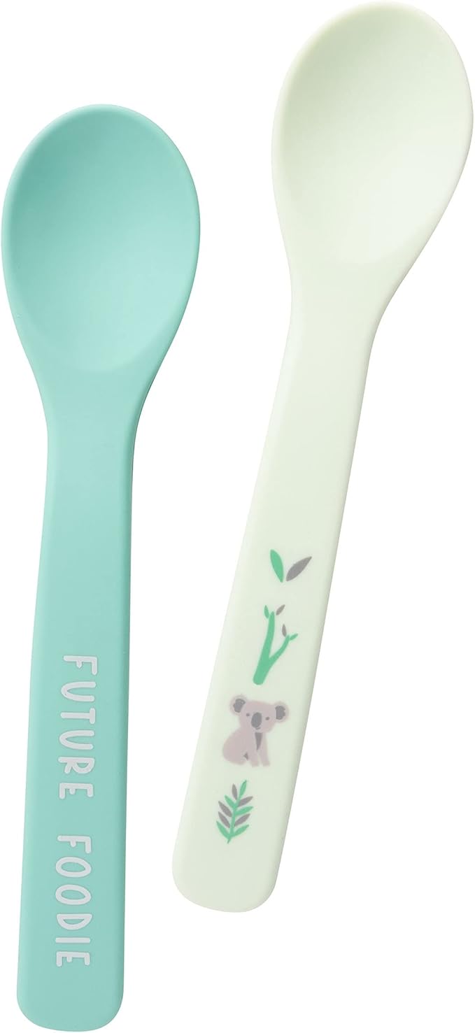 Stephen Joseph Baby Silicone Spoon Set, First Stage Feeding Spoons for Infants, Spoon Set Encourages Self-Feeding, Toddler Feeding Spoons, Koala