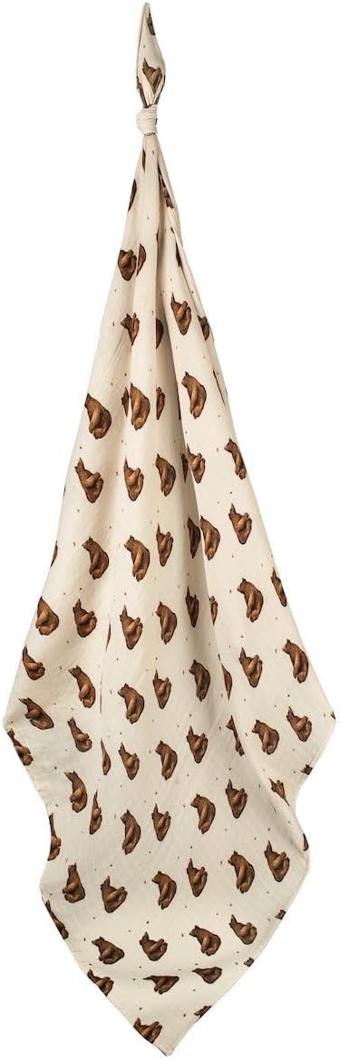 Milkbarn Baby Swaddle Blanket - Soft, Breathable & Gentle Material - Nursery Swaddling Blankets for Boys and Girls, Honey Bear