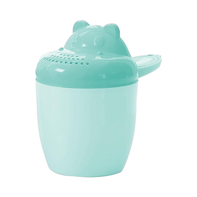 Children Rinse Cup - Child Bath Pourer, Cartoon Hair Washing Bucket, Safe Shower Accessory, Bathtub Kids Tool, Daily Bathing Necessary, Bathroom Fun Hair Care Gadget 8.27x6.3x4.13 Inches