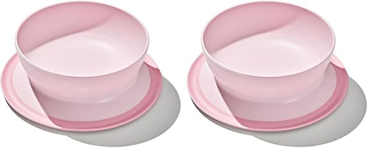 OXO Tot Stick and Stay Suction Bowl - Blossom (Pack of 2)