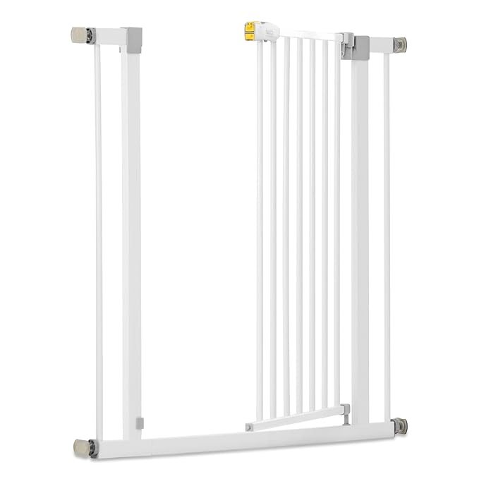 hauck Open N Stop Baby Safety Gate for 29 to 31" Wide Stairs, Hallways & Doorways, White