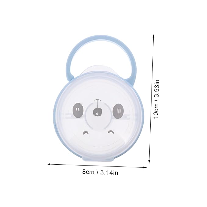 ERINGOGO 2Pcs Portable Cartoon Storage Container with Carry Loop Durable Material Pacifier Case for Home and Travel Keeps Pacifiers Clean and Tidy
