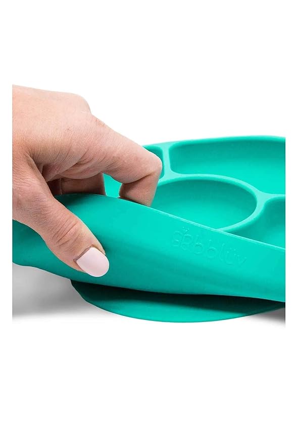 bblüv - Yümi ??Food Grade Silicone, BPA-Free, Suction Plate, Microwave & Dishwasher Safe, Anti-Spill Plate & Spoon Set w/Baby Utensils - for Baby & Toddler