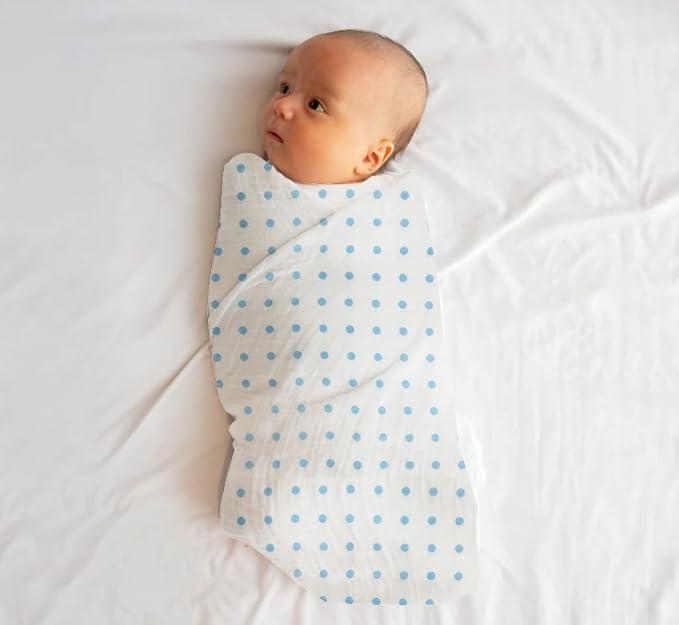 100% Muslin Swaddle Blankets,Baby Swaddling Blankets for New Born, Baby Receiving Blankets Unisex, Soft, Warm and Cosy Blankets Pack of 4, Size 47 x 47 inches,Gift for Mom Night Sky Reverie