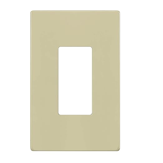 ENERLITES Screwless Decorator Wall Plate Child Safe Outlet Cover, Gloss Finish, Medium Size 1-Gang 4.88" H x 3.11" L, Unbreakable Polycarbonate Thermoplastic, SI8831M-I, Ivory