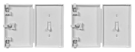 Baby Toddler Pet Resistant Electrical Safety Cover Guard for Home and Business, Made in USA, Traditional Standard Toggle Light Switch (White, 2 Pack)