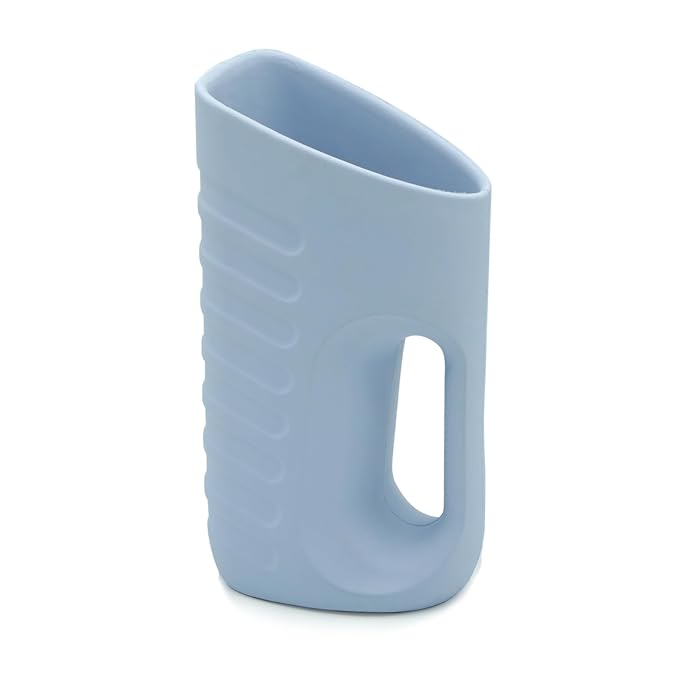 Babylush Baby Bath Rinse & Shower Cup, 1000ml EVA Foam Pitcher for Toddlers Shampoo (Light Blue)