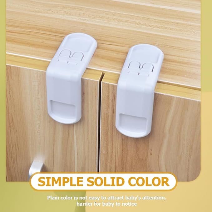 Childproof Cabinet Locks 4 Angle Baby Safety Drawer Locks with Strong Adhesive for Refrigerator and Appliance Security Easy Parent Access