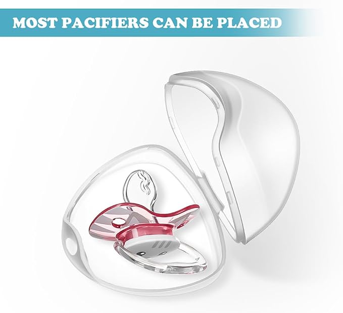 EXCEART Portable Pacifier Box Storage Case Silicone Compact Baby Toy Organizer for Travel Diaper Bag Stroller