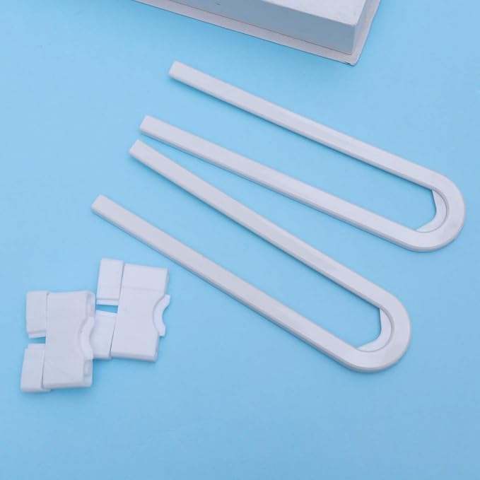 Abaodam 4-Pack Childproof Cabinet Locks Babyproof Drawer Locks for Toddler Safety for Kitchen Cupboard U-Shaped Sliding Latches Easy Installation