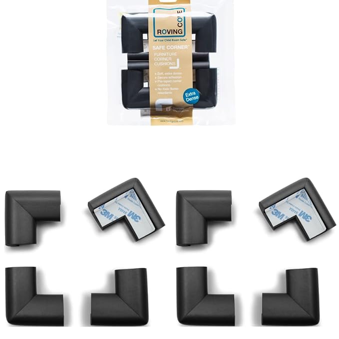 18ft Edge 16 Corners - Bundle & Save - RovingCove HeftyFit Edge Corner Guards, Onyx Black