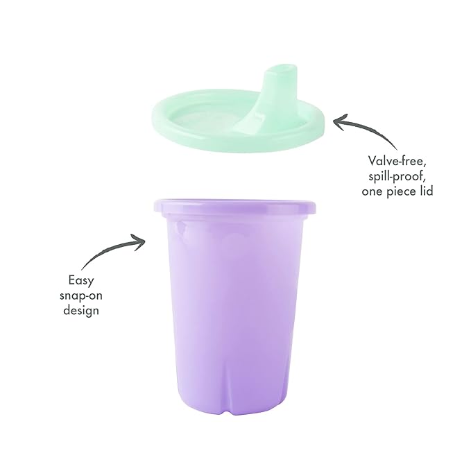 The First Years Take & Toss Sippy Cups - Spill Proof Toddler Cups Value Party Pack - 10 Oz - 20 Count,Pastel