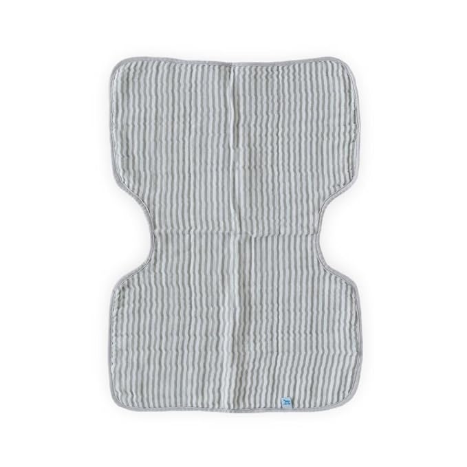Little Unicorn Ultra-Absorbent Premium Burp Cloth | Soft on Baby's Skin | Larger Size | Ergonomic Design (Grey Stripe)