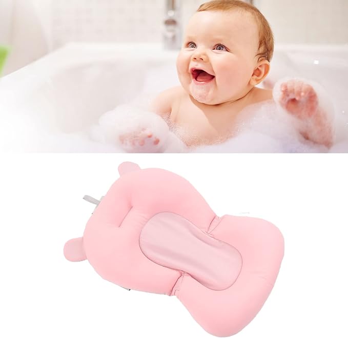 Toddler Bath Seat Baby Bath Seat Cushion, Fixation Large Space Adjustable Bathing Tub Seat for Taking a Shower for Toddler ( Bear)