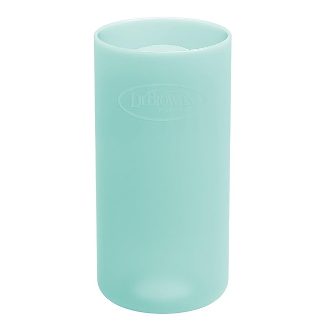 Dr. Brown's Options+ Narrow Glass Bottle Sleeve, 100% Silicone, Mint, BPA-Free, 8 oz, 1-Pack