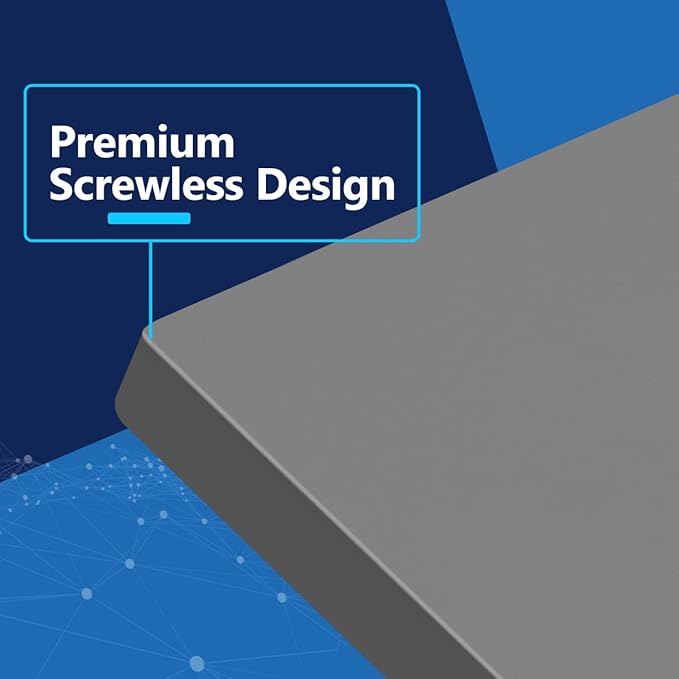 LIDER Double Blank Wall Plate, Temperature and Impact Resistant, UL Listed, Polycarbonate Thermoplastic, Screwless Design, Matte Finish, Modern Upgrade, Midsize, 2-Gang, 4.88??x 4.92?? Gray, 10 Pack
