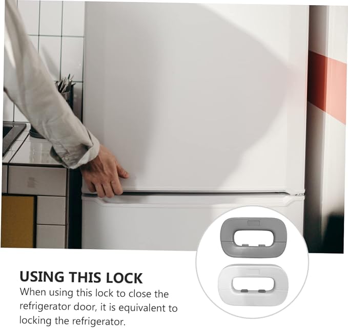 Totority Pinch Safety Locks Lock Tight for Refrigerator Freezer Cabinet Doors Multipurpose Childproof Grey