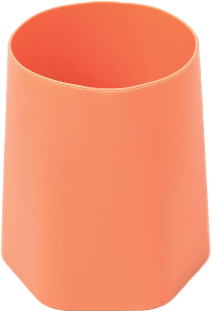 Tiny Twinkle Training Cup 2 Pack - Silicone Cups for Independent Drinking for Baby and Toddler, Baby Led Weaning Supplies Soft Open Cup For Baby (Sand, Coral)