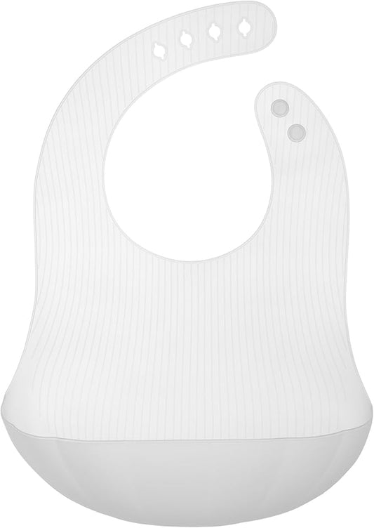 Olababy Fold N Go Silicone Baby Bib w Travel Case | Lightweight Design Eases Pressure Bruising for Infants & Toddlers