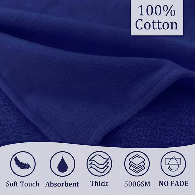 VOOVA & MOVAS Navy Baby Bath Towel with Cute Elephant Ears Hood ??Super Absorbent, 100% Cotton, 420GSM ??33" x 31.5", Pink ??Thick Towel for 0??8 Months ??Newborn, Toddler, Infant, Baby Essentials