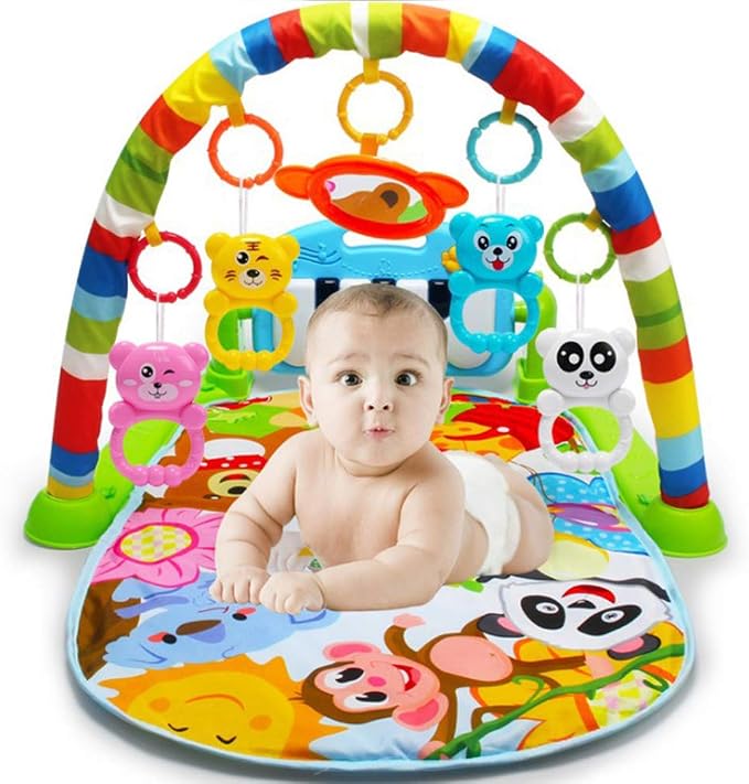 Baby Kick 'n Play Piano Gym Toys Colourful Musical Play Gym Playgym Piano Play Mats Playmat Animal