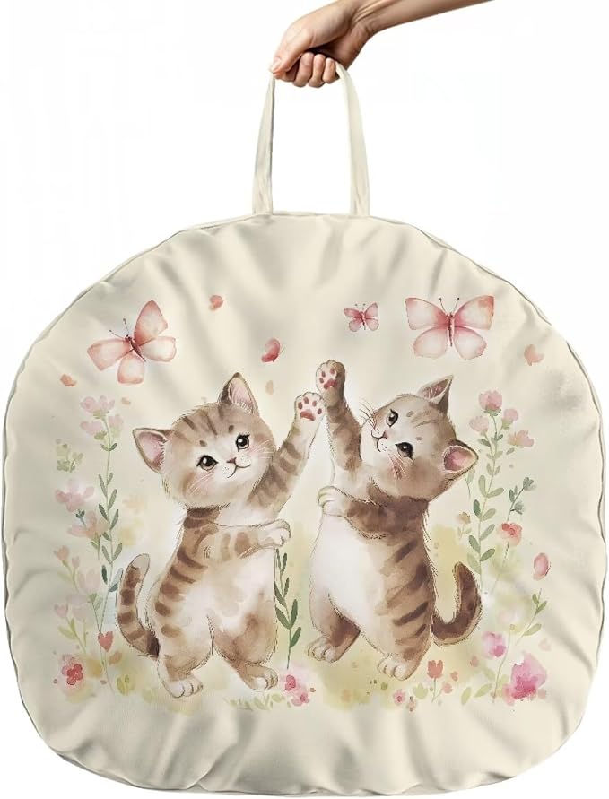 Kawaii Kitten Nursing Pillow Covers for Baby Girl Nursing Pillow Slipcovers for Breastfeeding Moms, Soft and Stretchy Safely Breastfeeding Pillow Cover for Infant Pillow Not Included