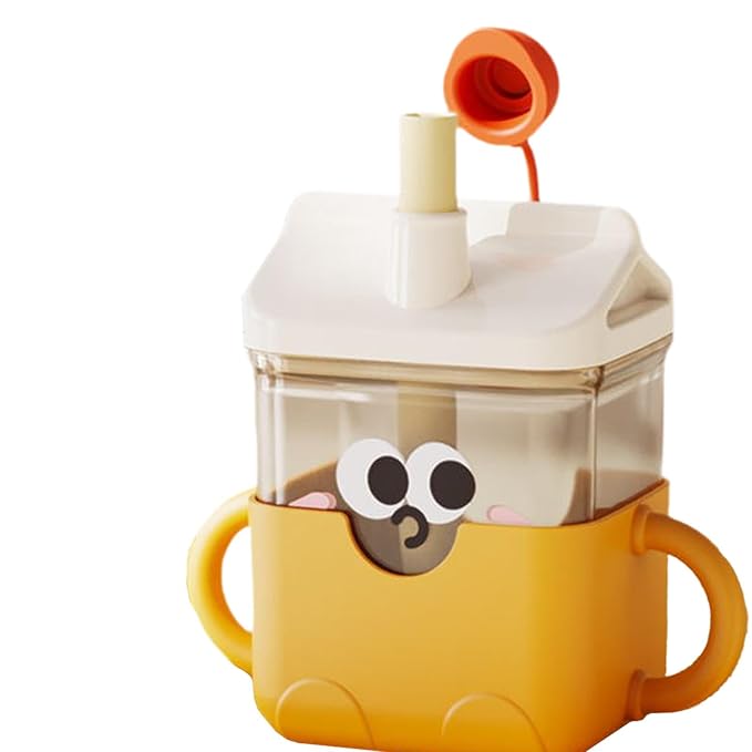 Baby Sippy Cup with Double Handles for Water And Food Grade Use 10 Oz for Boys Girls 12 Months+, Yellow